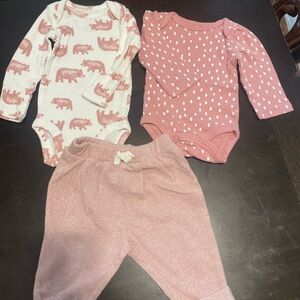 Pink and White Kids Matching Outfit